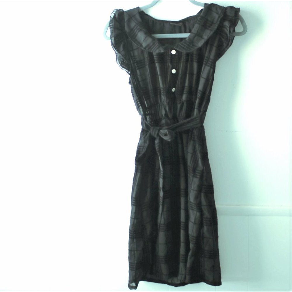 Thai Black Goth/Rockabilly Peter Pan collar Dress